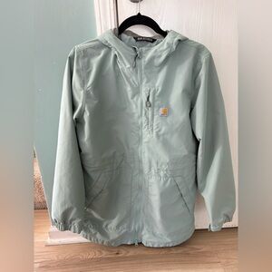Carhartt Light Mint Hooded Rain Defender Jacket -M